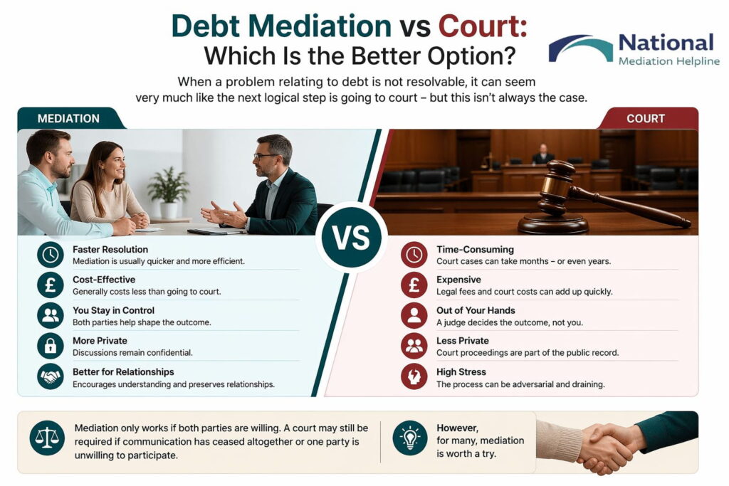 Debt Mediation vs Court: Which Is the Better Option Darlington